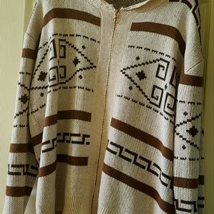 Full zip cardigan. Westerly styled. Think "Big Lebowski".